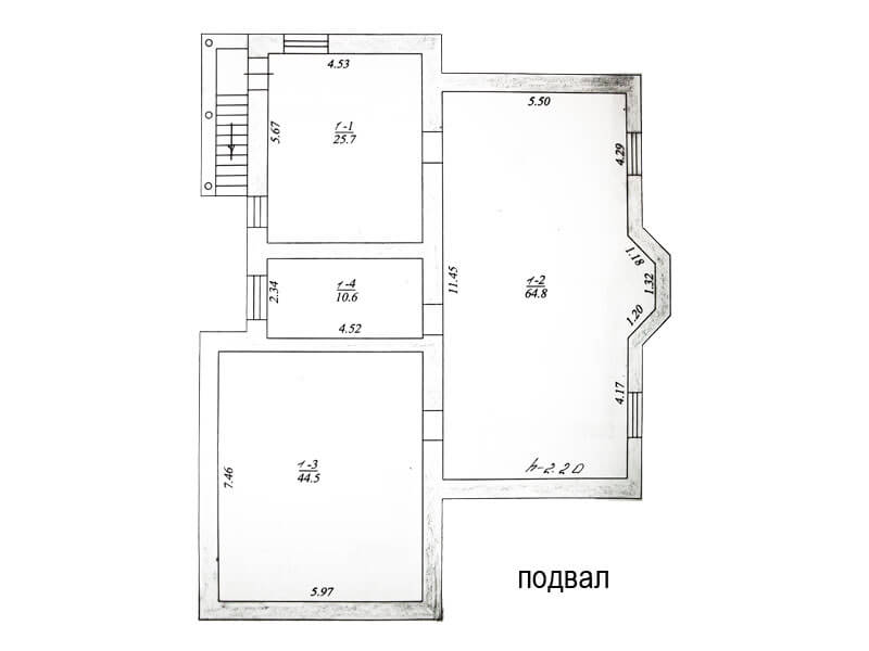 Продажа дома под Киевом. Крюковщина. План. Схема подвала.