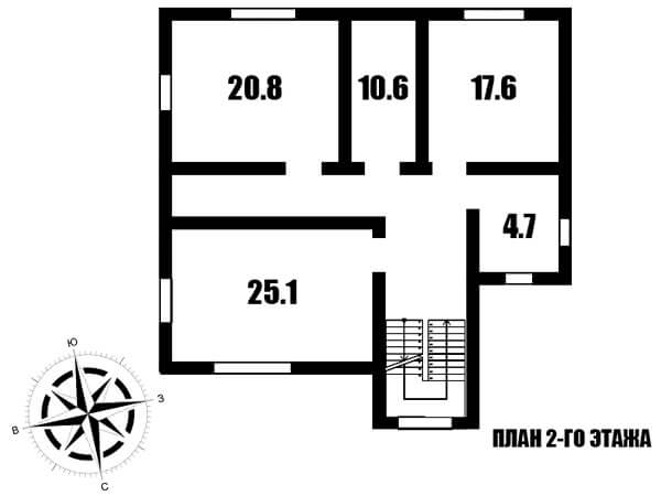 План 2-го этажа. Купить дом. Гореничи. Продажа. Киево-Святошинский. Общая площадь: 288 м².
